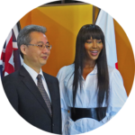 Naomi Campbell at Sydney's Consul General of Japan's Residence